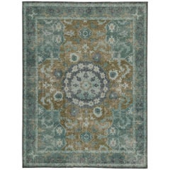 Rug & Kilim's Distressed Style Teppich mit blauem Medaillon-Muster
