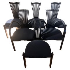 Ensemble de 6 chaises de salle à manger danoises modernes de Torstein Nilsen pour Westnofa, 1970