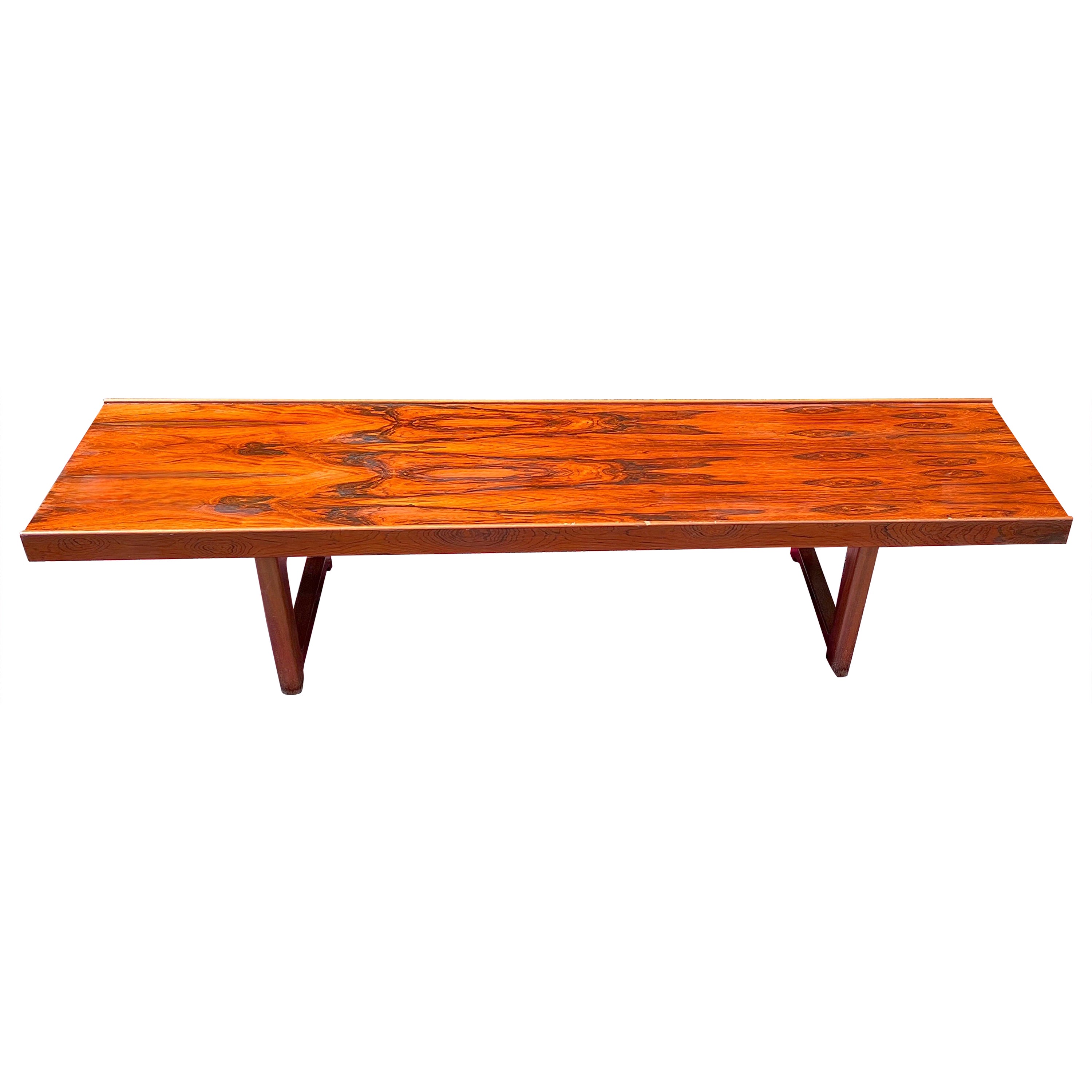 1960’s Danish Modern Rosewood Coffee Table/Bench For Sale