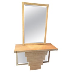 Jay Spectre "Entrance Maker" Console Table with Mirror