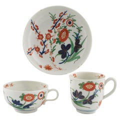 First Period Worcester Porcelain Kempthorne Pattern Trio c1770