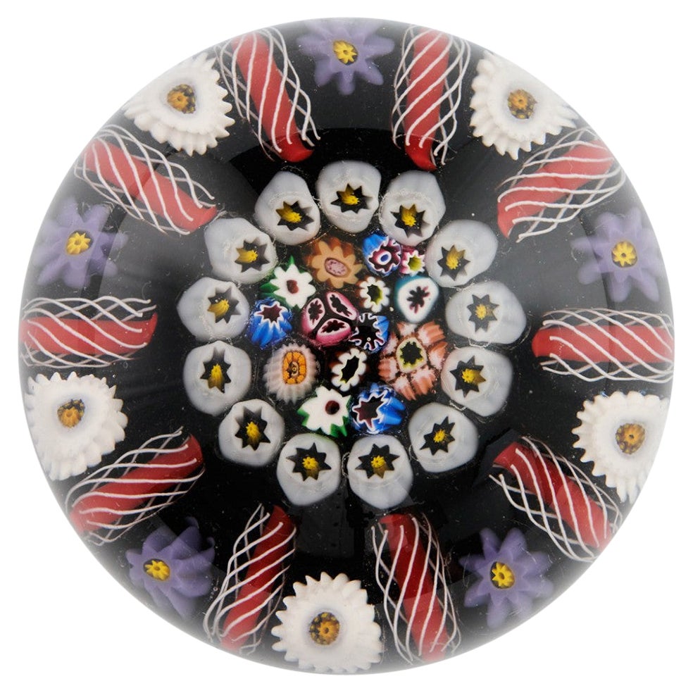 A Paul Ysart Ten Spoke Radial Close Packed Paperweight c1950 For Sale