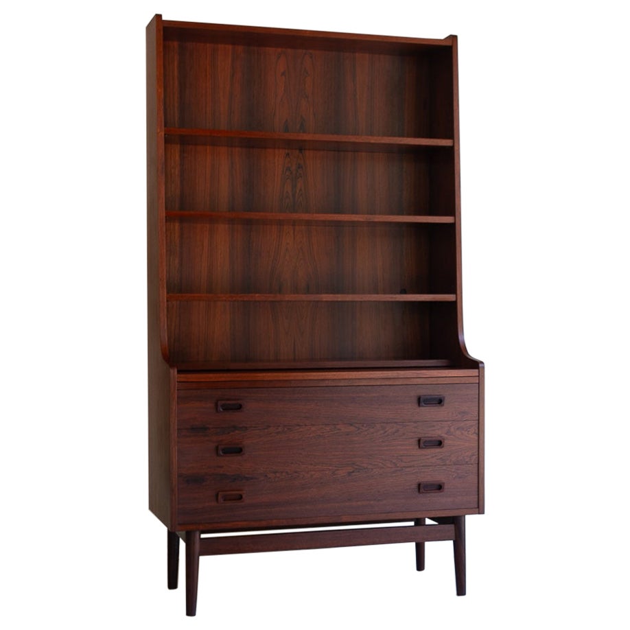 Mid-Century Modern Danish Rosewood Bookcase by Johannes Sorth, 1960s. For Sale