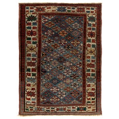 3.6x5 ft Antique Caucasian Shirvan Rug, circa 1880