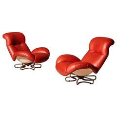 Pair of Bruge armchairs designed by Bruno Gecchelin for Busnelli, 1963