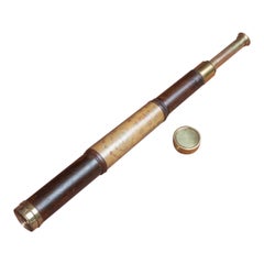 English Leather Covered Naval Telescope, circa 1850