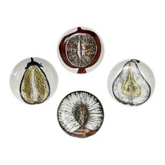 Piero Fornasetti set of Four Coasters Sezioni di Frutta Pattern