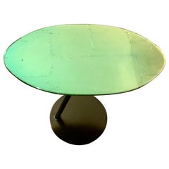 Rizo Getsumei Side Table In Artisanal Glass and Metal