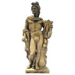  Italian Stone Garden Sculptures of Roman Mythological subject of Apollo