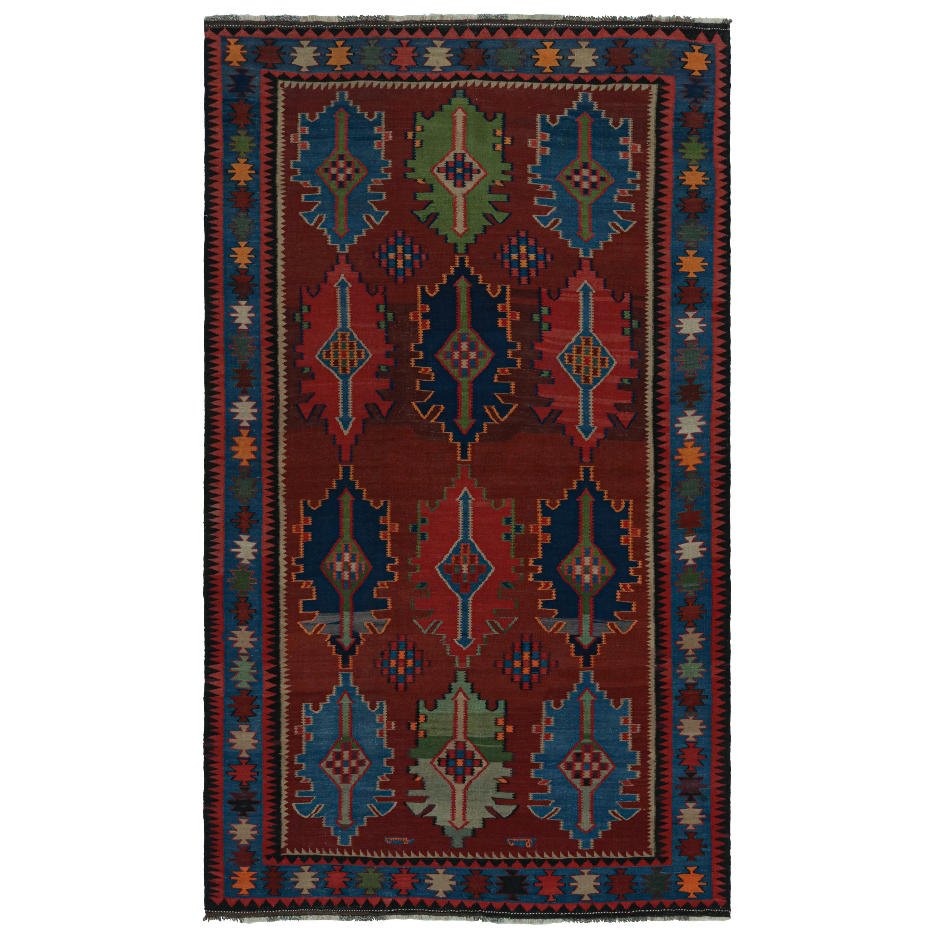  Vintage Afghan Tribal Kilim rug, with Geometric Patterns, from Rug & Kilim For Sale