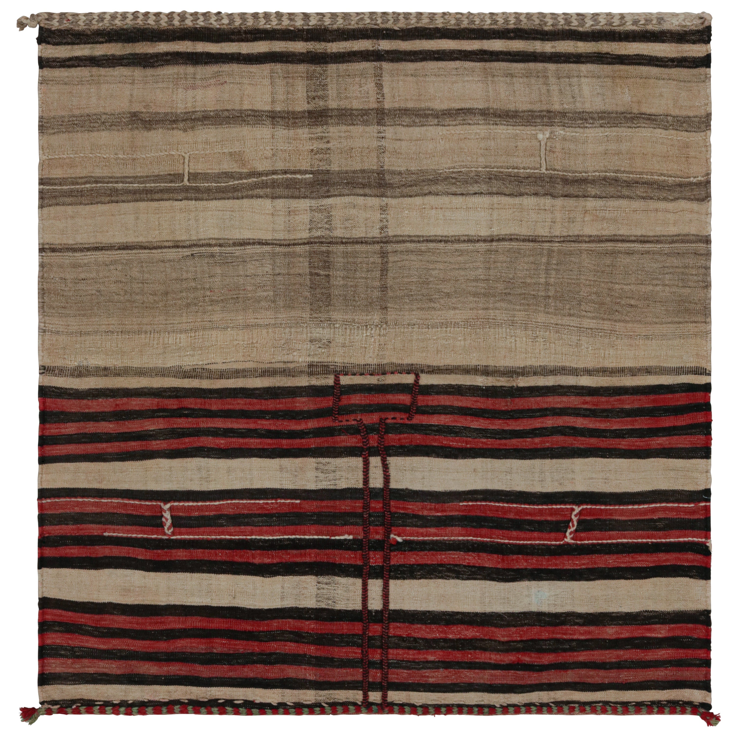 Tapis Kilim tribal afghan vintage, avec rayures en vente