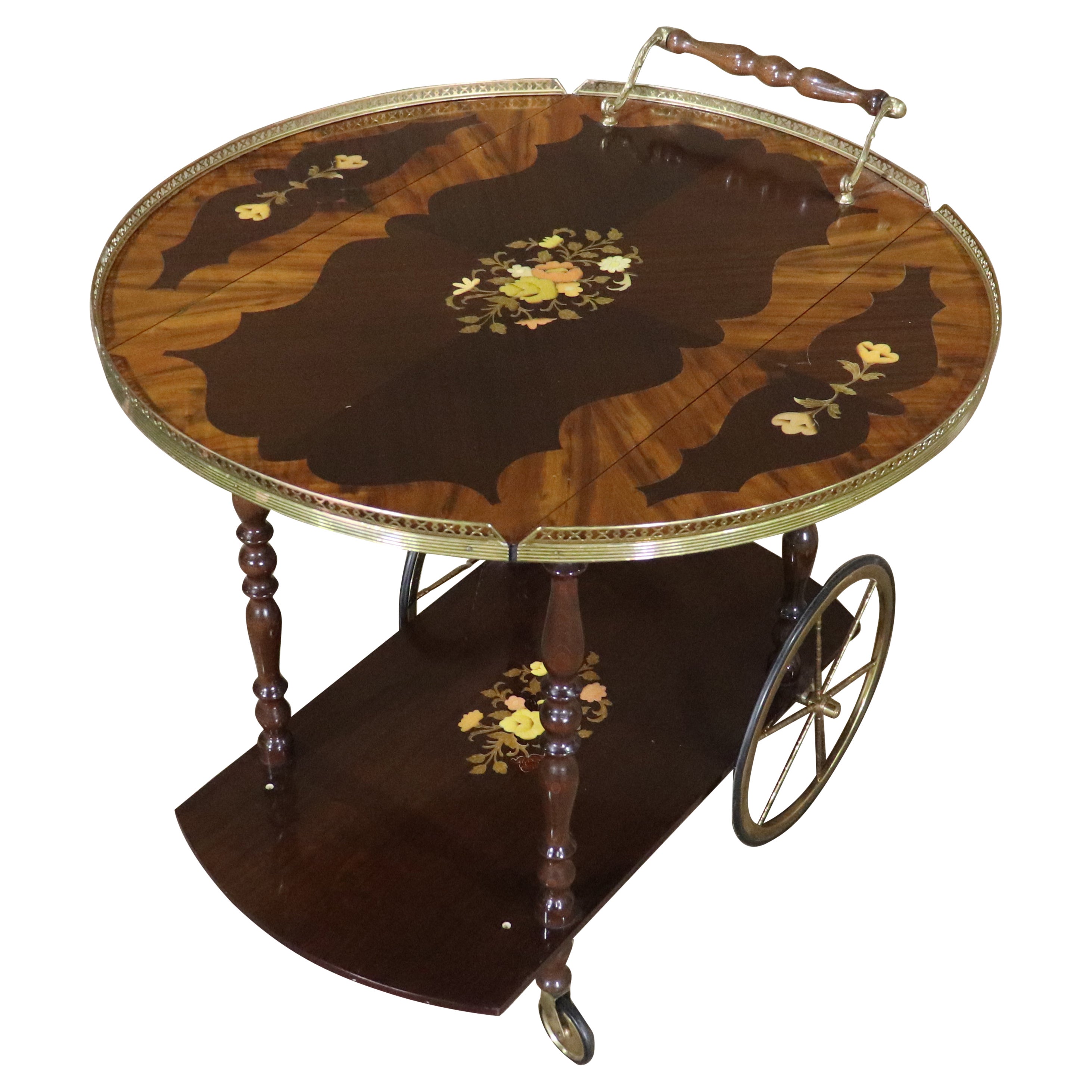 Antiquities Bar Cart w/ Leaves