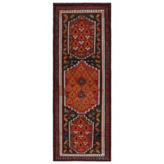 Vintage tribal Persian Kilim runner rug, with Pictorial motifs, from Rug & Kilim