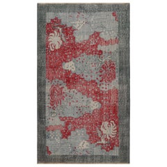 Vintage Zeki Müren Art Deco rug, with abstract patterns, from Rug & Kilim.