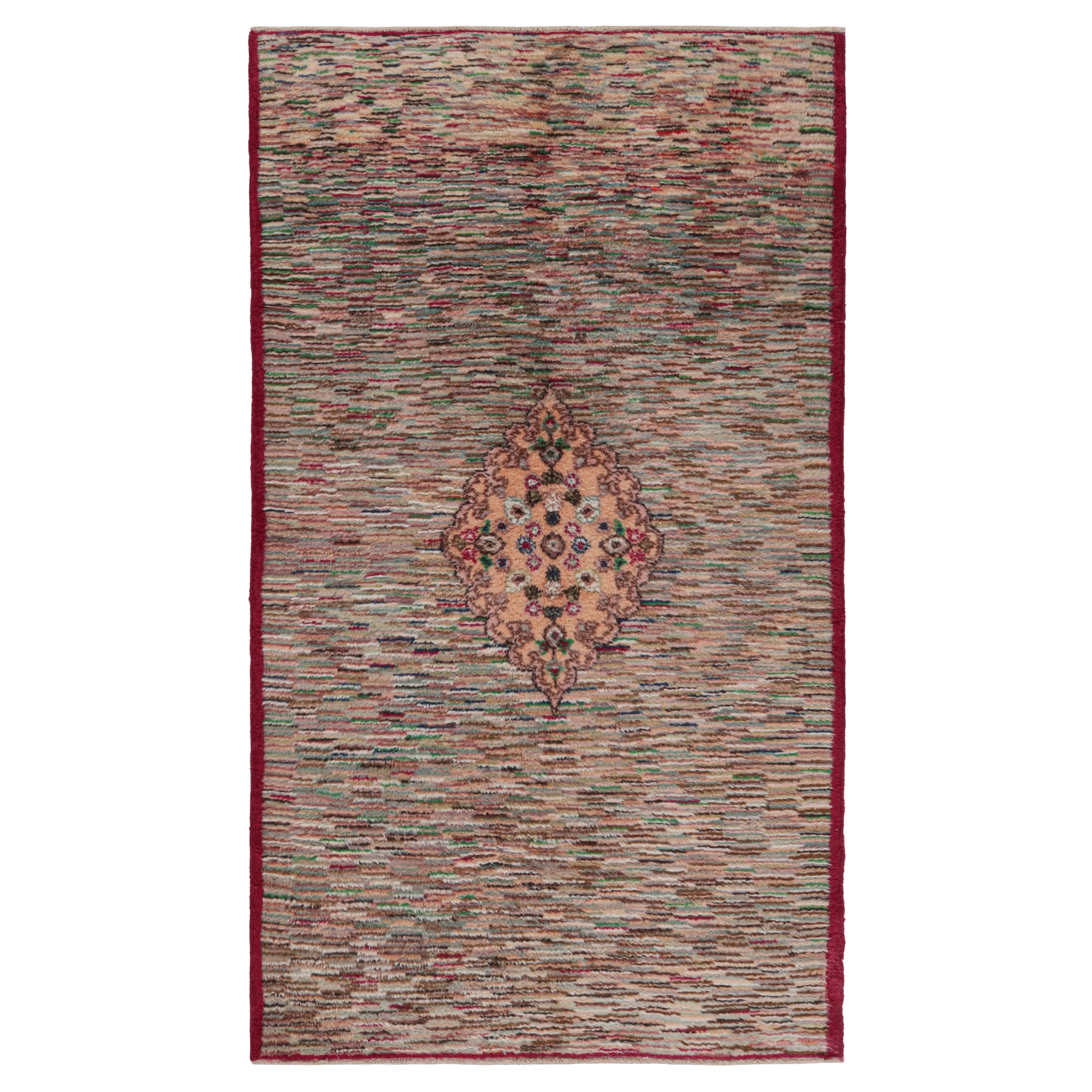 Vintage Müren rug, with Abstract Multihued field and medallion, from Rug & Kilim For Sale