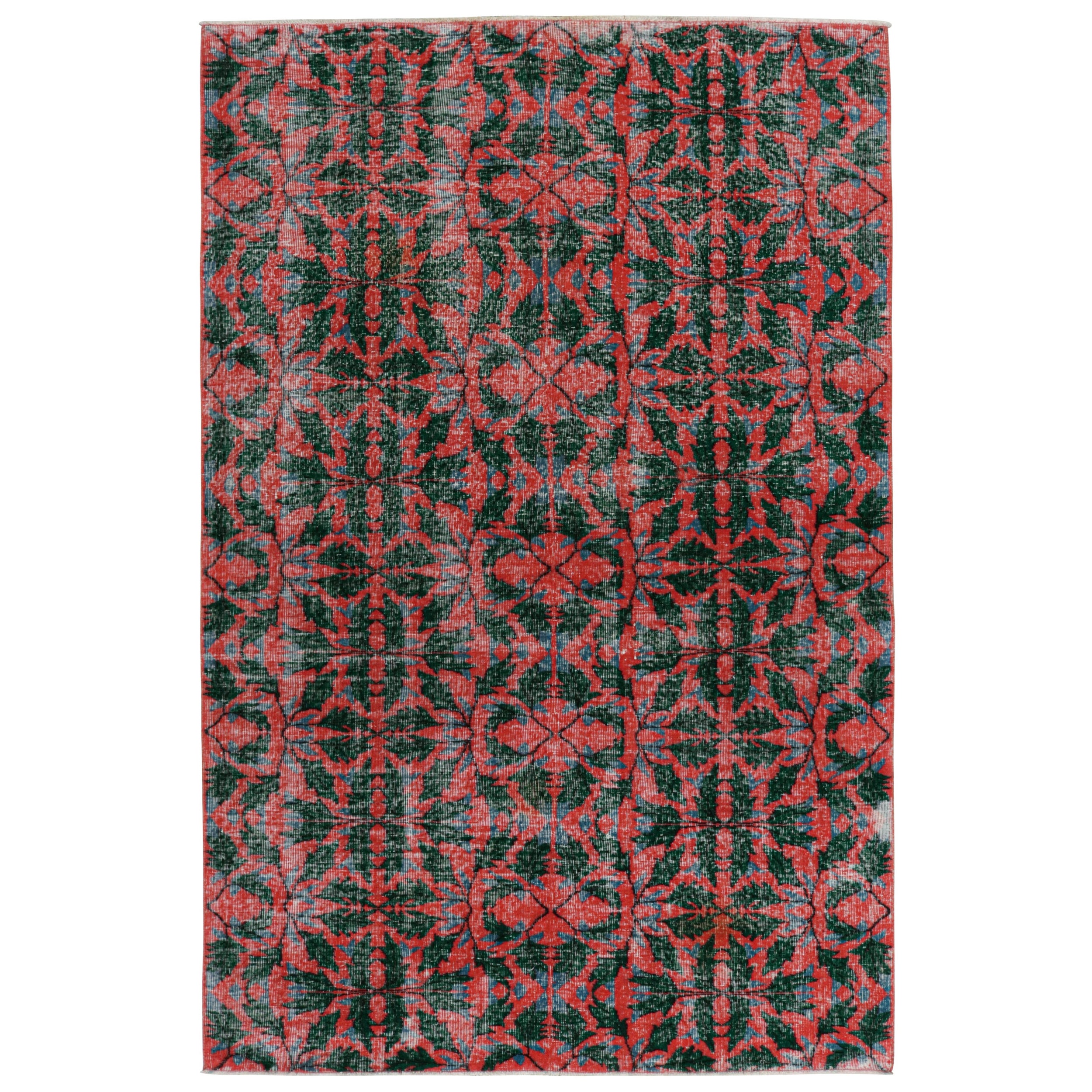 Vintage Zeki Muren rug, with Classic floral patterns, from Rug & Kilim For Sale