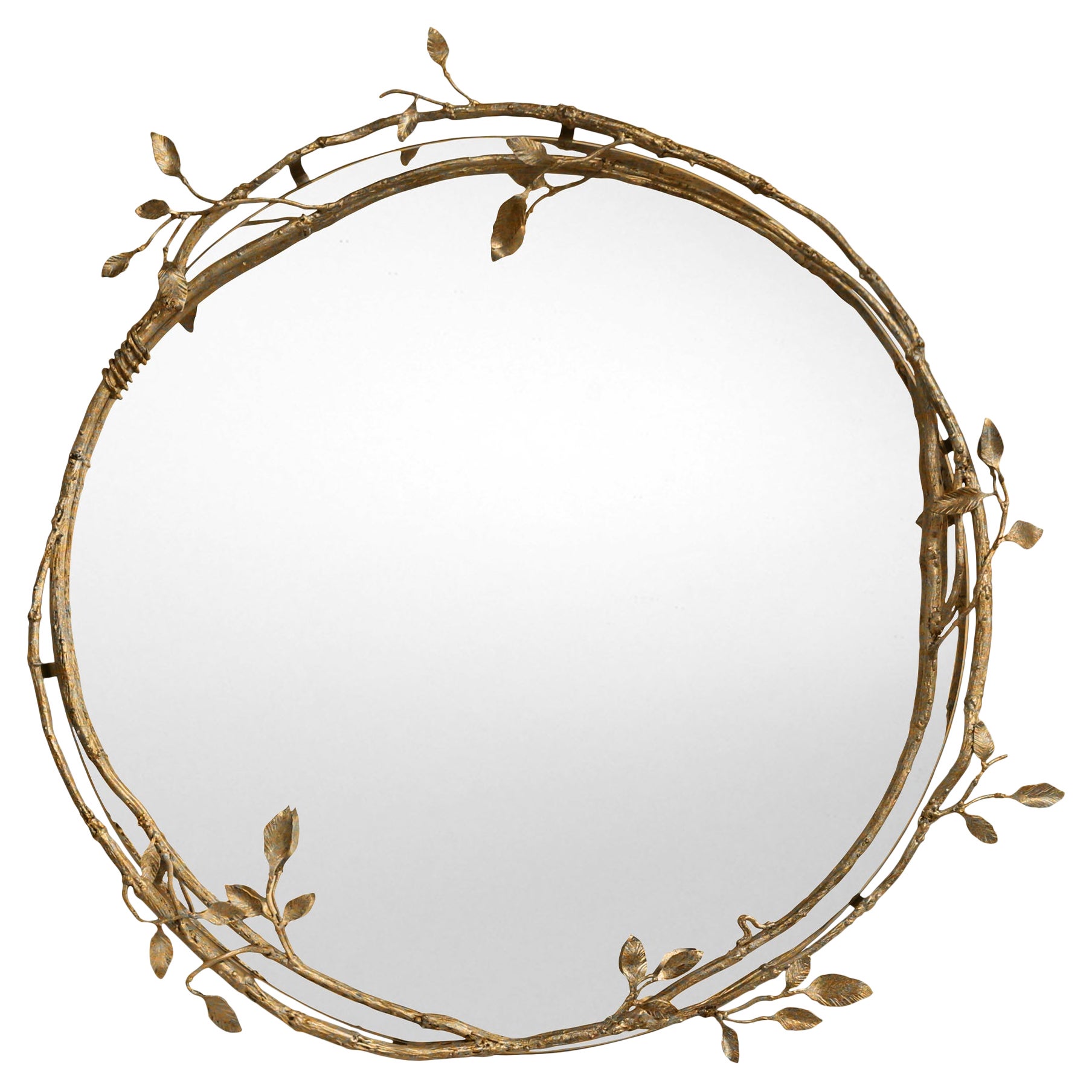 Lennox Vine and Leaf Wall Mirror in Aged Gold