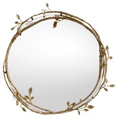 Lennox Vine and Leaf Wall Mirror in Aged Gold