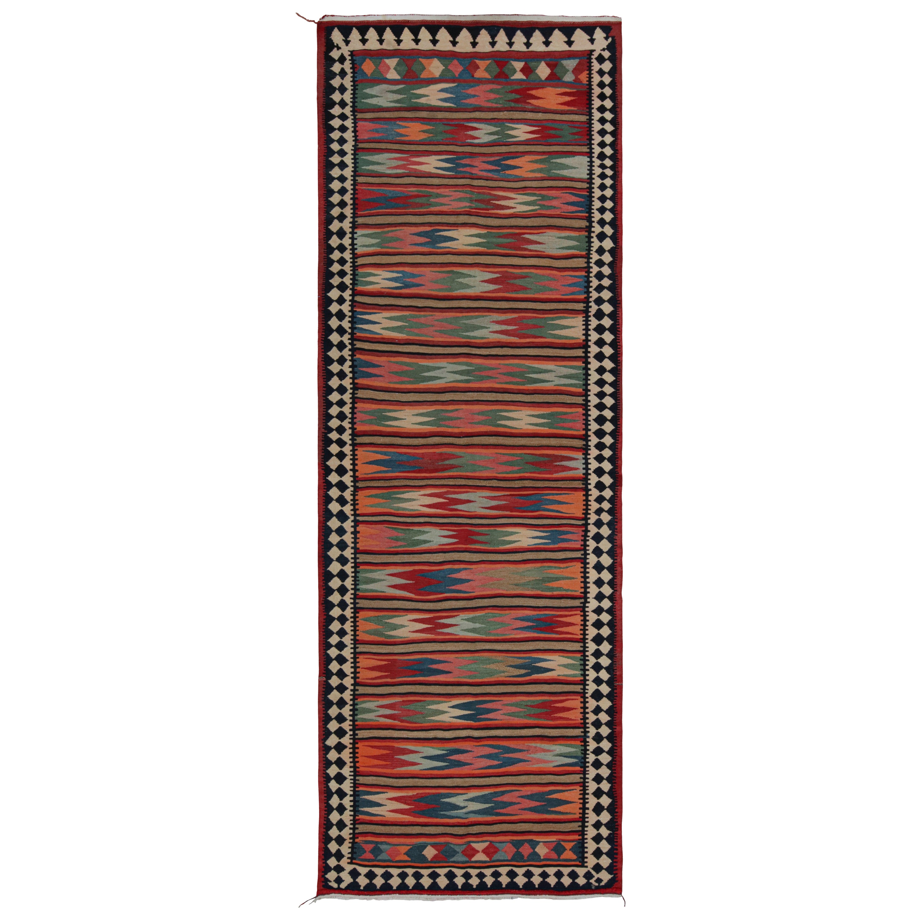 Vintage Afghani tribal Kilim rug, with Geometric patterns, from Rug & Kilim For Sale