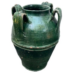 Large Green Terracotta Amphora Urn