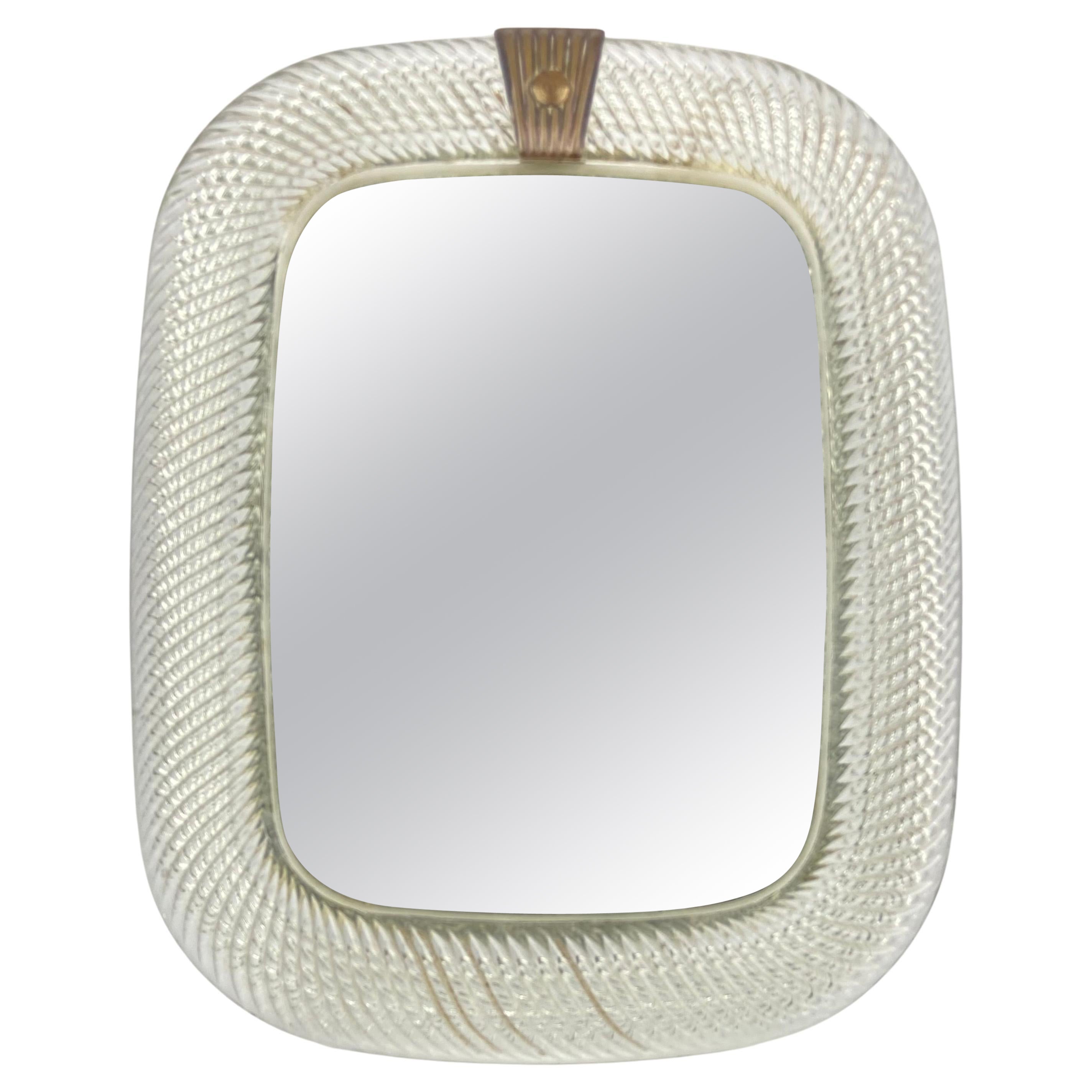 Miroir de Murano par Barovier & Toso. en vente