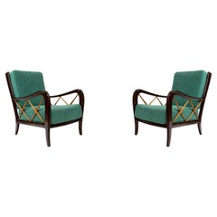 Retro Pair Of 20th Century Italian Lounge Chairs 