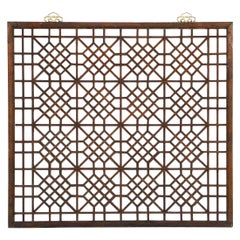 Chinese Decorative Lattice Wood Panels or Window Screens - Sold as a Set