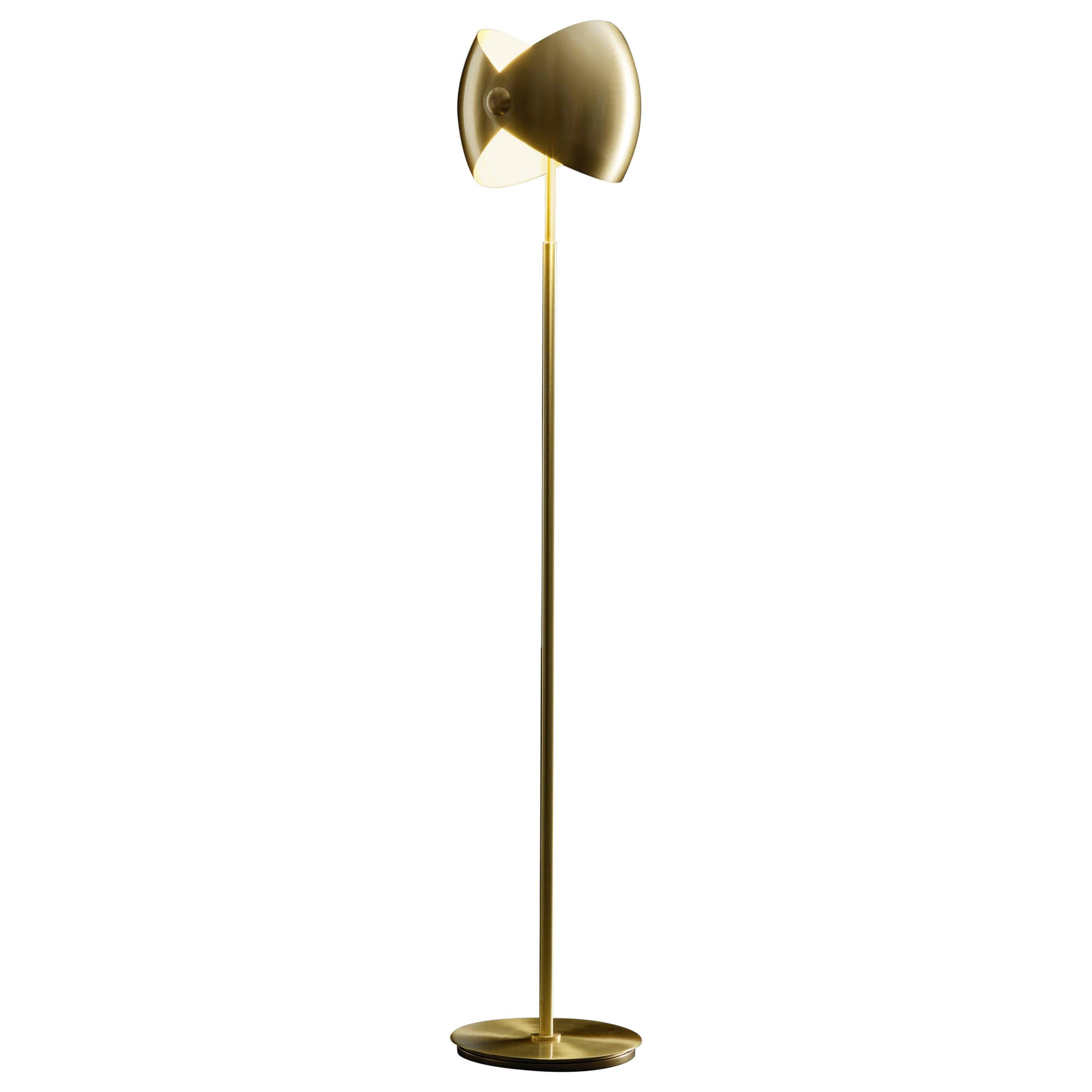 Eirene Brass Italian Floor Lamp by Esperia For Sale