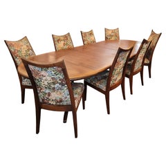 Mid Century Rosewood Dinning Table with Eight Chairs By Glen Of California