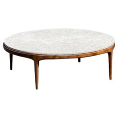 Mid Century 1960s Marble Stone Coffee Table