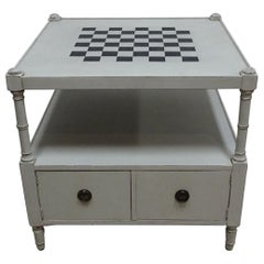 Gustavian Style Chess Side Table