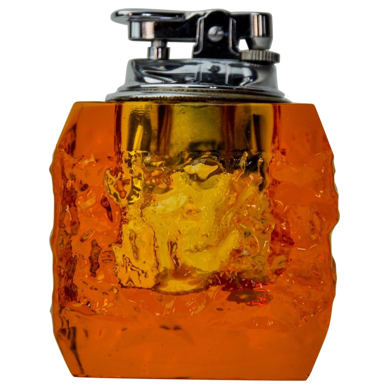 Briquet à glace orange d'Antonio Imperatore, verre de Murano, Italie, 1970 en vente