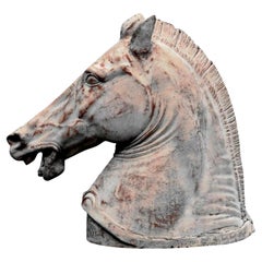 Antique Roman Horse in Terracotta, End 19th Century