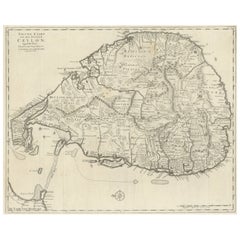 Large Used Map of Ceylon, Sri Lanka