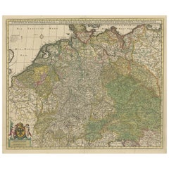 Antike Karte von Deutschland und Mitteleuropa