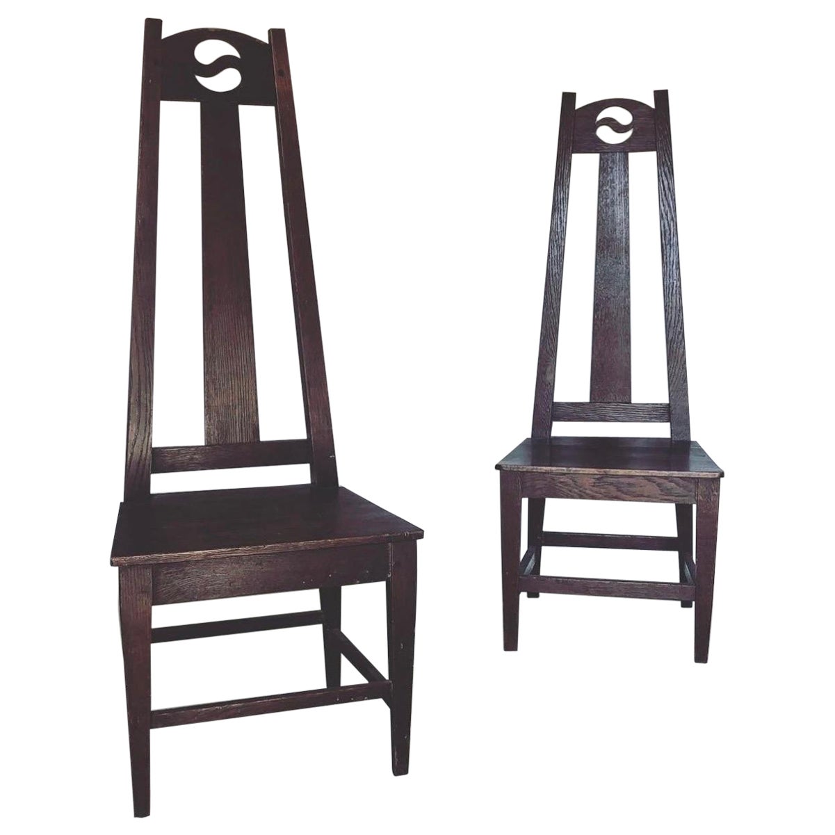 Paire de chaises Arts and Crafts circa 1910 en vente
