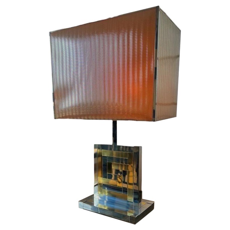 BD Lumica Bicolore brass Table Lamp , Spain 1970 For Sale