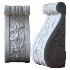 Late 19th Century Pair of Marble Fire Surround Corbels Door Stops 