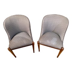 Vintage Art Deco Side Chairs Original Fabric Excellent Condition