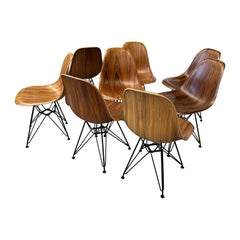 8 Herman Miller Palisander DSR Eiffel Tower Side Chairs