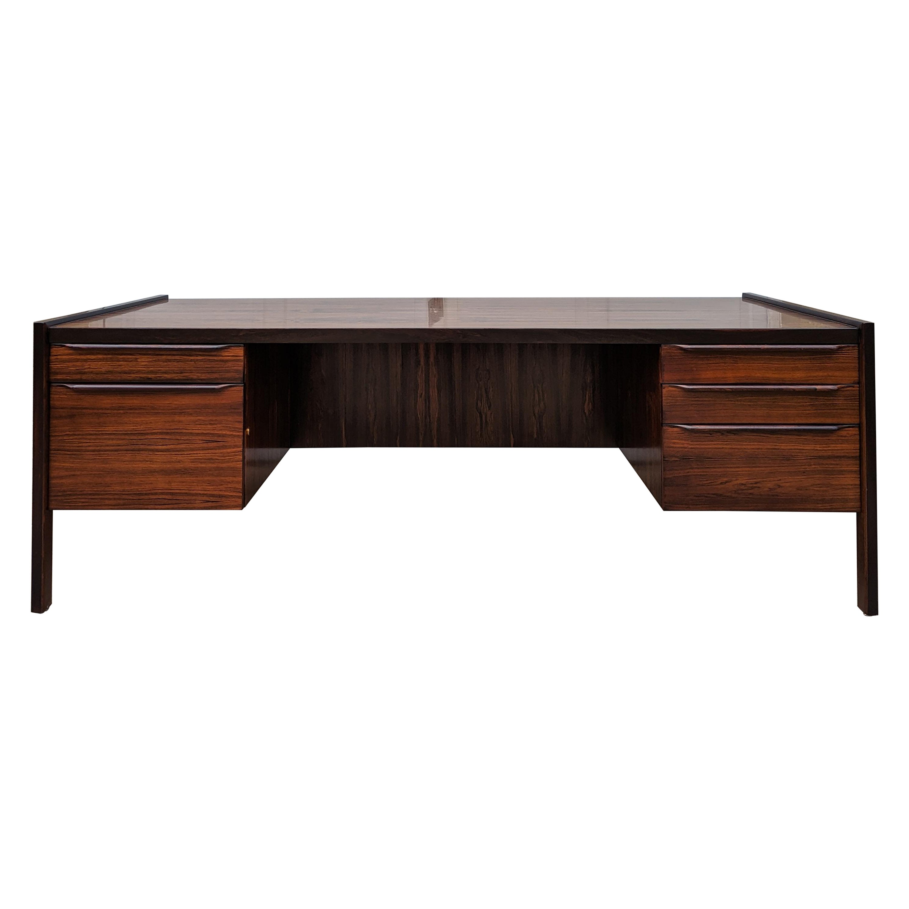 1960s Danish Modern Rosewood Executive Desk