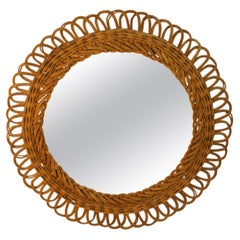 French Breaded Wicker Mirror