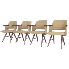 Vintage Dining Chairs with Scissor Legs by Cees Braakman for Pastoe