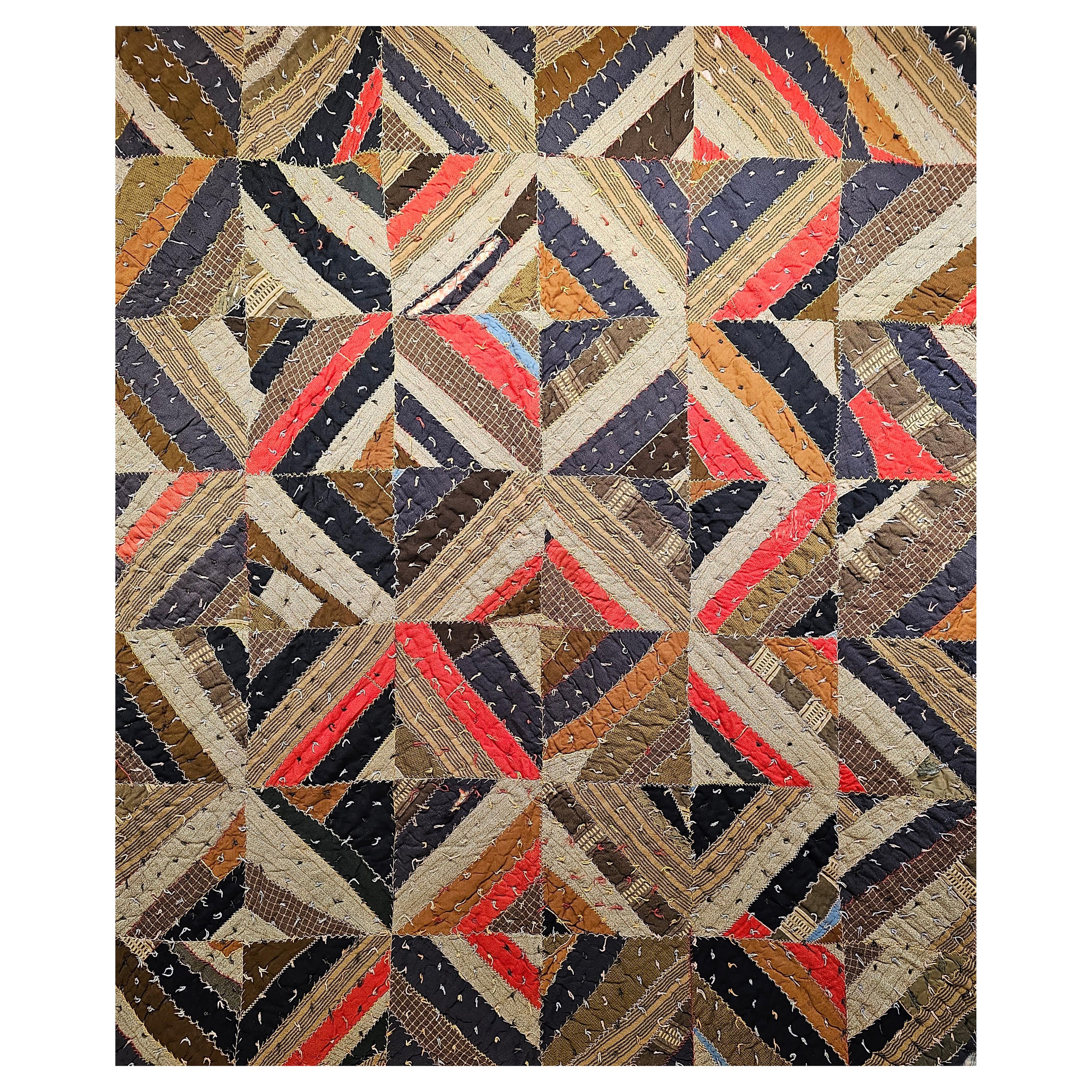 An American Civil War Era African American Southern Quilt From the Deep South For Sale