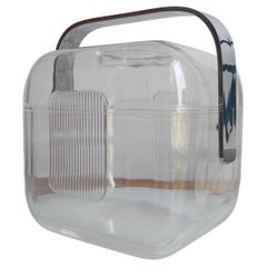 Retro Mid-Century Lucite Ice Bucket by Ambrogio Pozzi for Guzzini Italy 70s