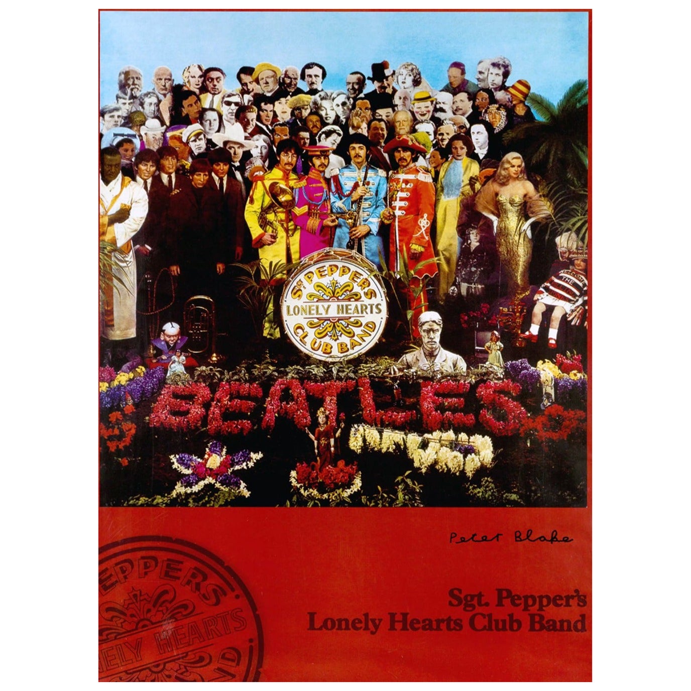 1967 Peter Blake -Sgt. Pepper's Lonely Hearts Club Band Original Vintage Poster