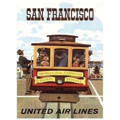 1960 United Airlines - San Francisco Original Used Poster