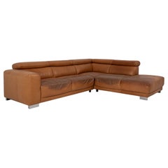 Vintage 20th Century German Leather Corner Sofa