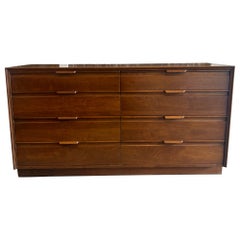 Mid-Century Modern American of Martinsville Walnut 8 drawer Credenza Dresser