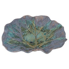 Linda Mathison, Sweden. Colossal leaf-shaped  ceramic bowl. Dated 2004